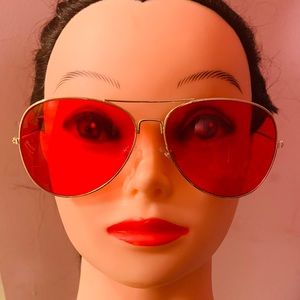 Red and gold sunglasses